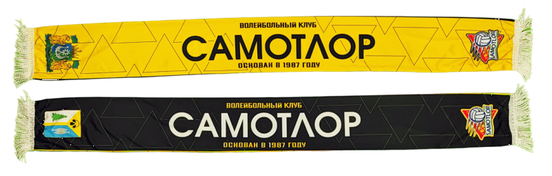 Шарф ВК "Самотлор" версия 2 (черно-желтый)